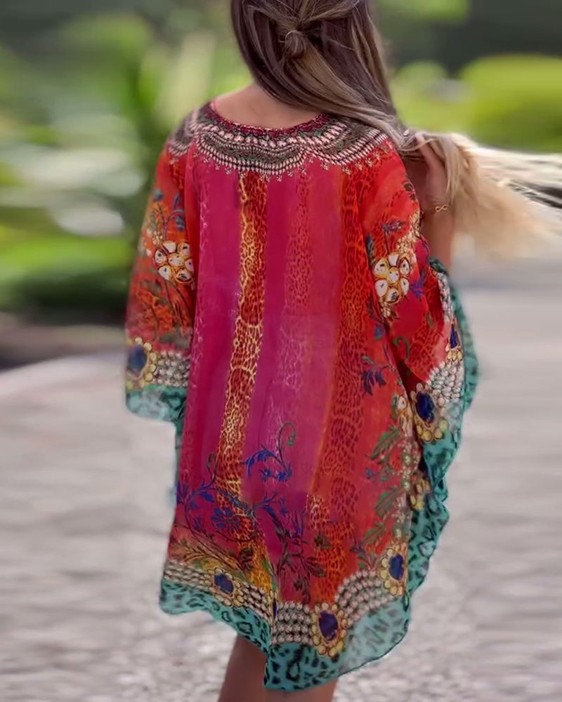 Ethnic Print Blouse