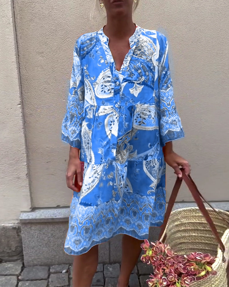 Bohemian Fashion Print Dress