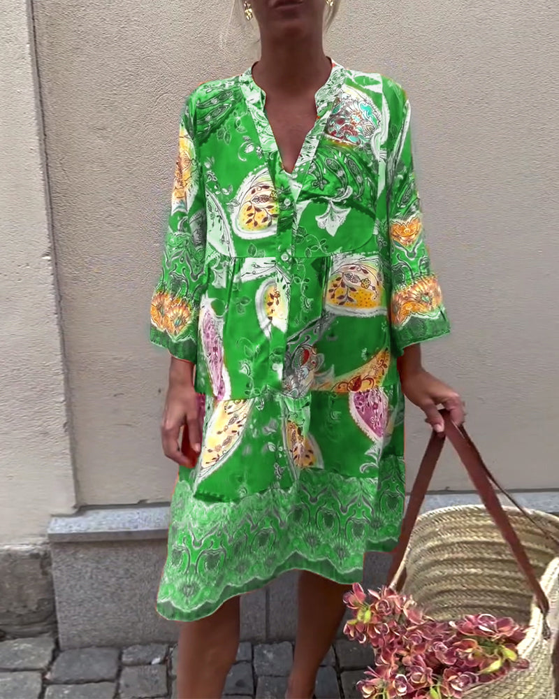 Bohemian Fashion Print Dress