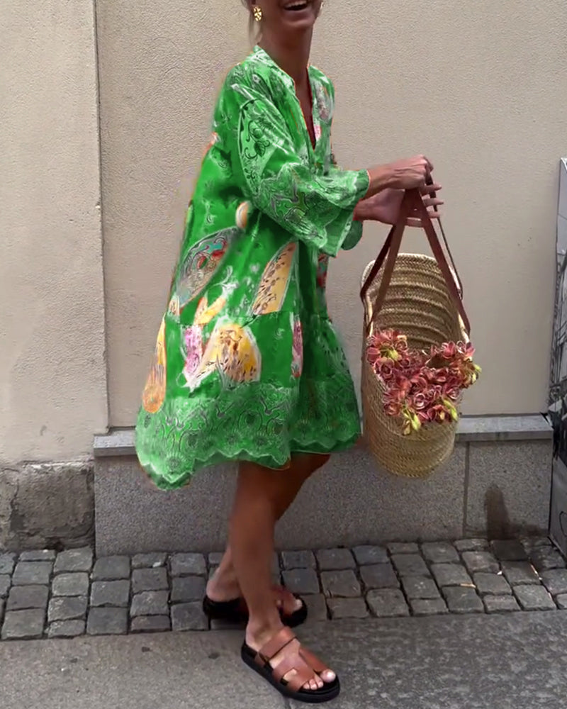 Bohemian Fashion Print Dress