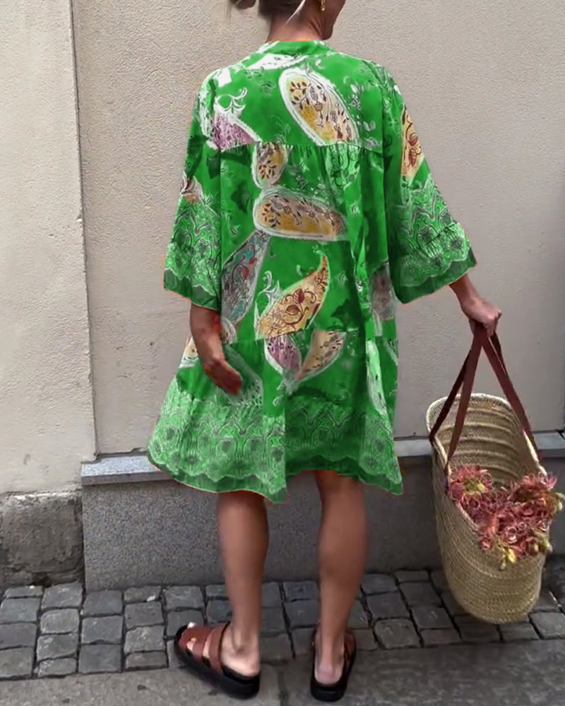 Bohemian Fashion Print Dress