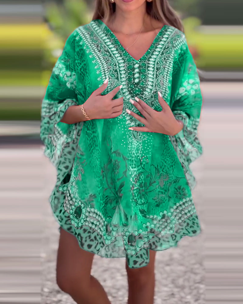 Ethnic Print Blouse