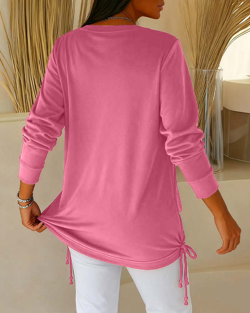 Sequin Contrast Color Faux Two-Piece Top