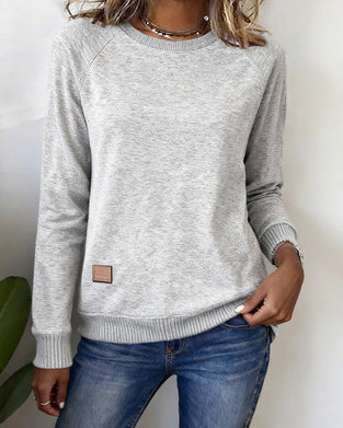 Round Neck Fashionable Casual Sweatshirt