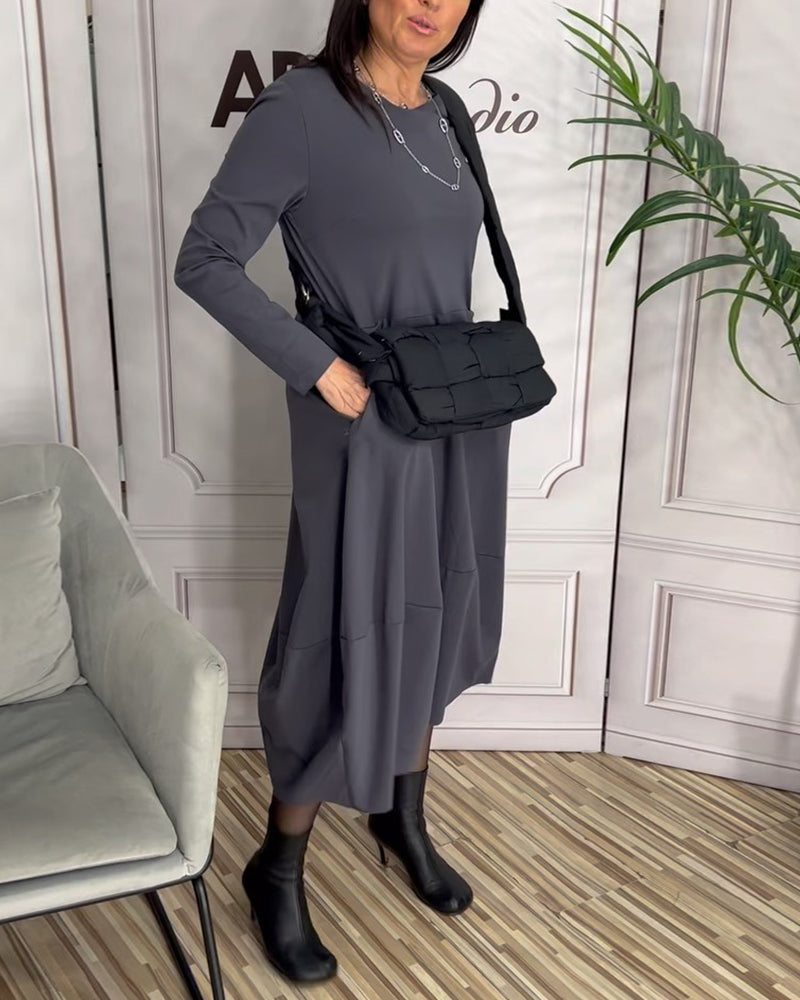 Casual crew neck dress