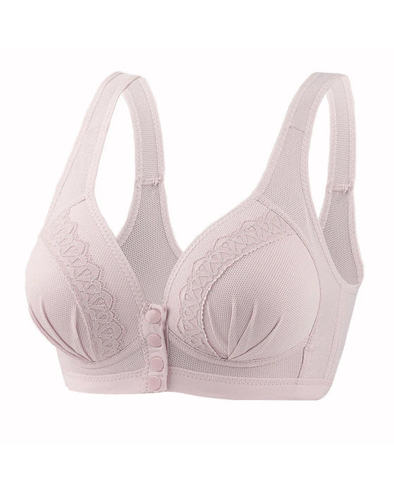 Front button breathable skin-friendly cotton bra