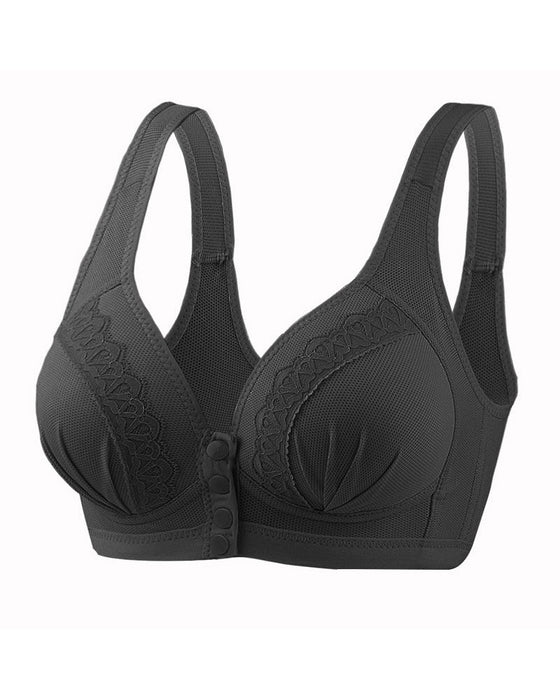 Front button breathable skin-friendly cotton bra