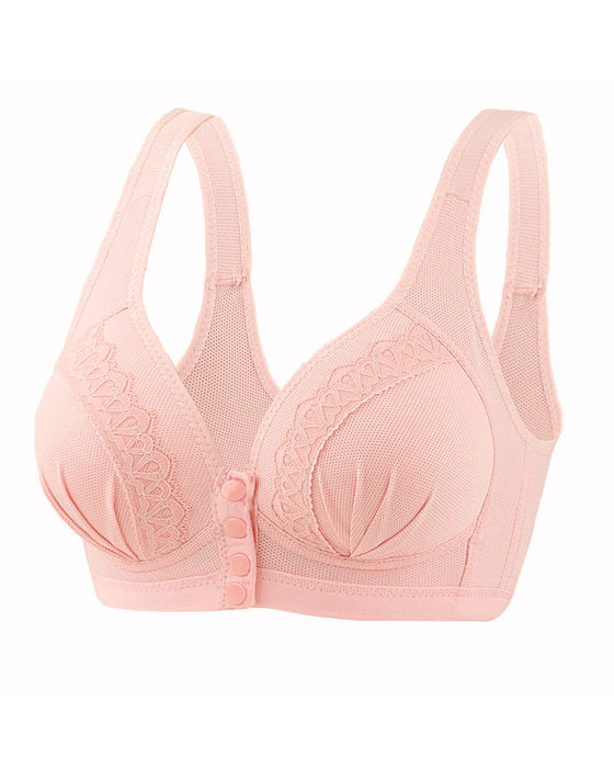 Front button breathable skin-friendly cotton bra
