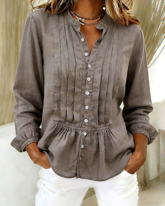 Commute-Casual Gathered Blouse