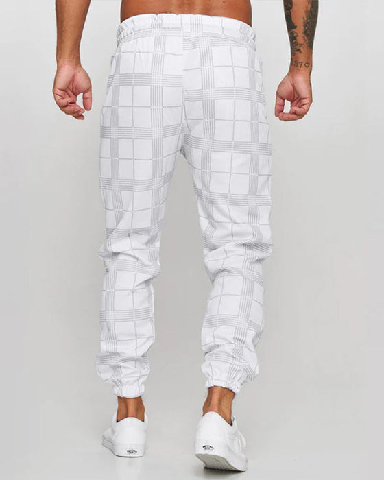 Men's plaid casual pants
