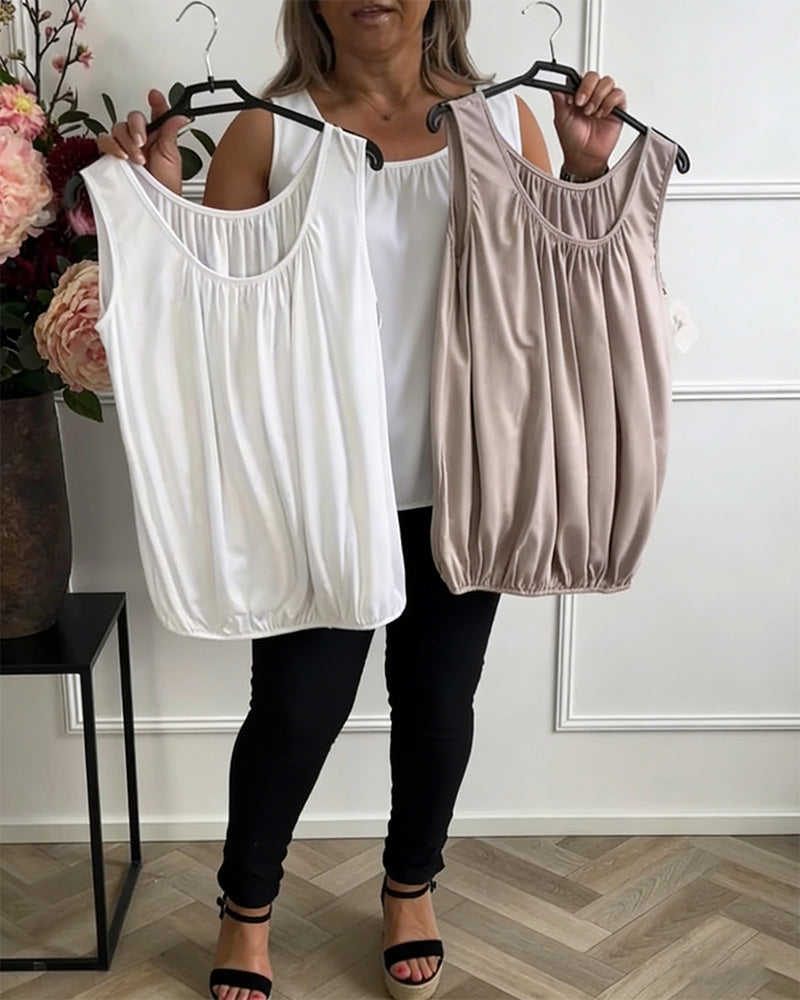 Bulit In Bra U-neck Casual Tank Top