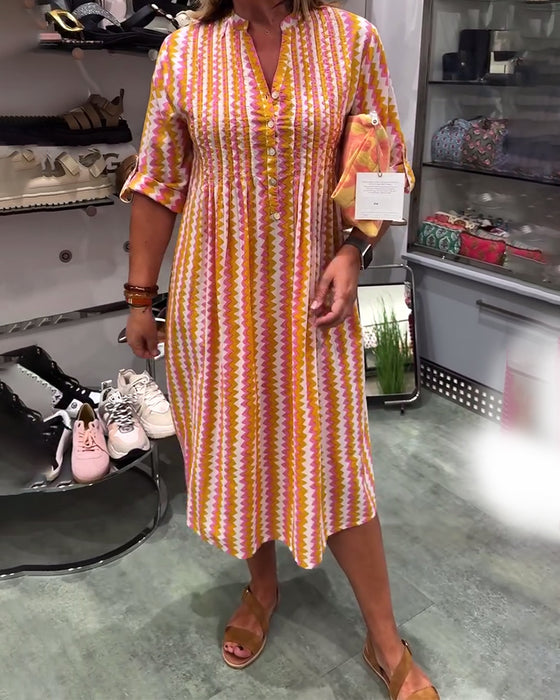 Wave Print Dress