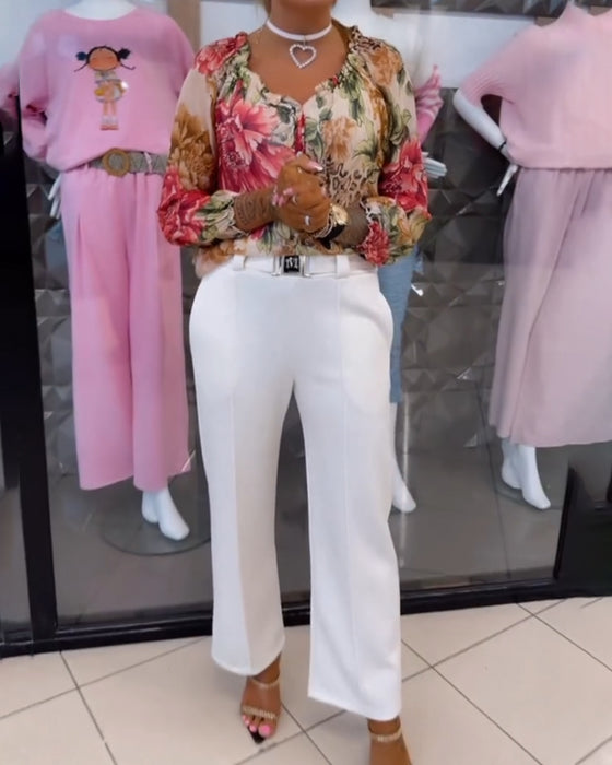 Casual Straight Bootcut Pants