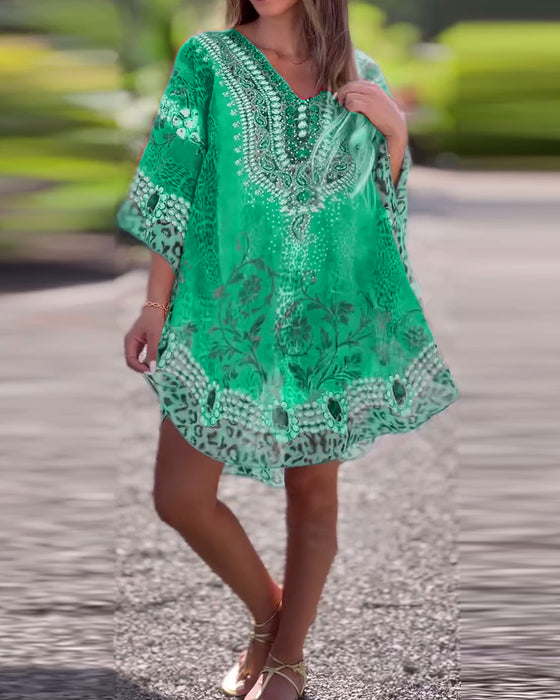 Ethnic Print Blouse