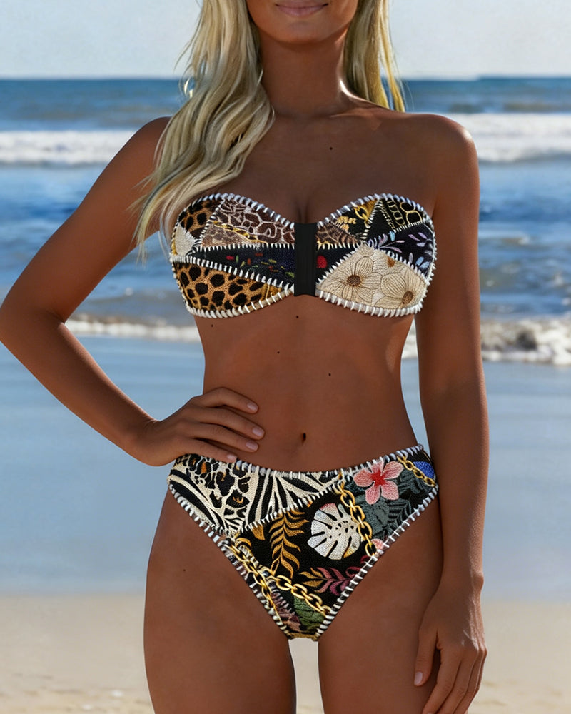 Color Block Bralette Bikini