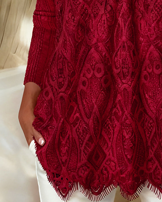 Square Neck Pit Lace Top