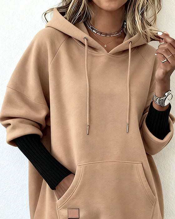 Loose Casual Hooded Sweatshirt