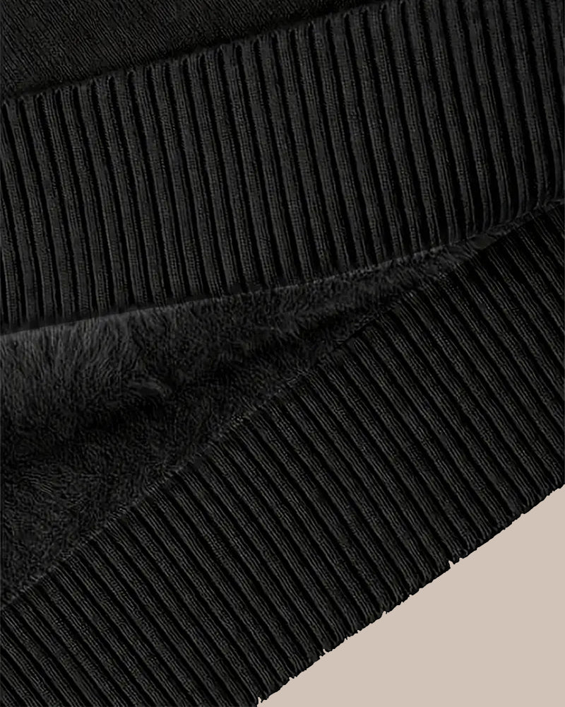 Solid color long sleeve thick pullover sweater