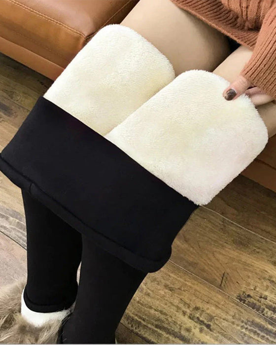 Lambskin winter leggings
