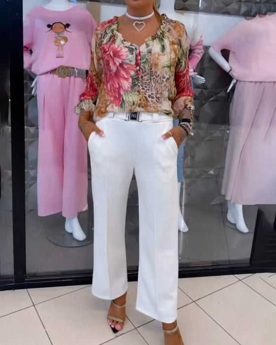 Casual Straight Bootcut Pants