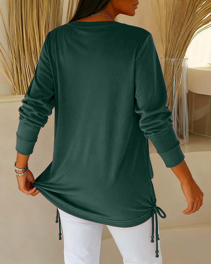 Sequin Contrast Color Faux Two-Piece Top