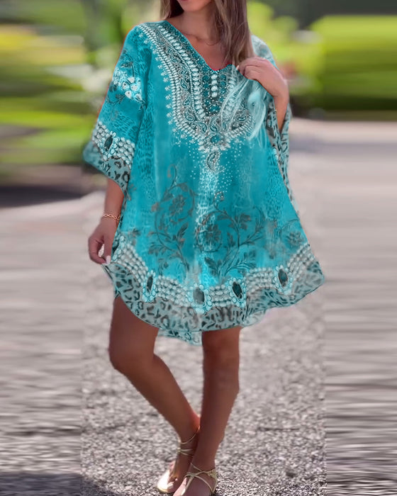 Ethnic Print Blouse