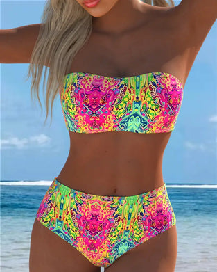 Bandeau Printed Bikini