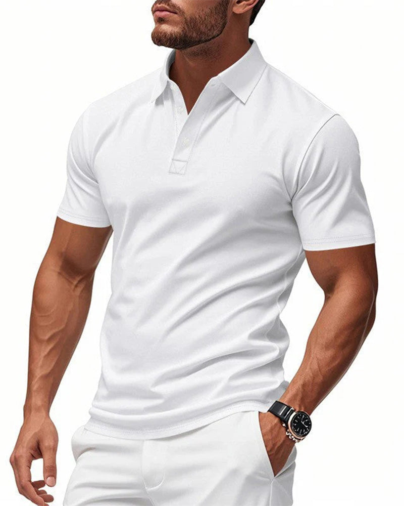 Men's Quick-Dry Short-Sleeve Lapel T-Shirt