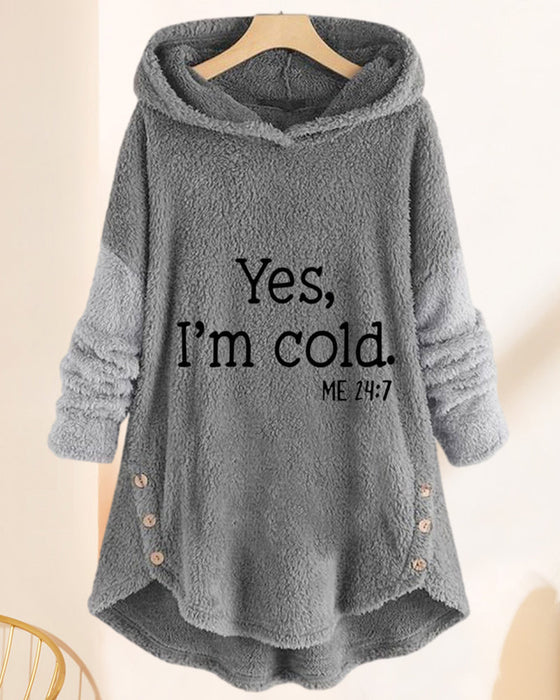 Casual Long Sleeve Hoodie Printed Tunic Top