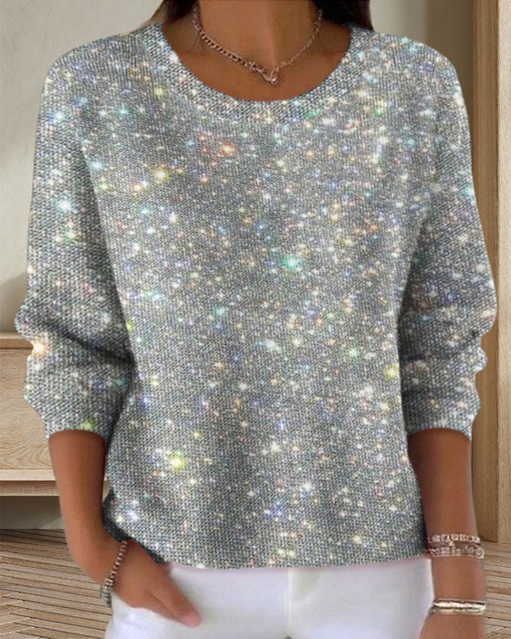 Casual Crew Neck Sweatshirt