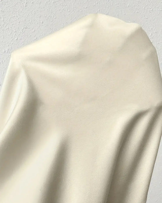 Casual solid color pleated irregular long sleeve blouse