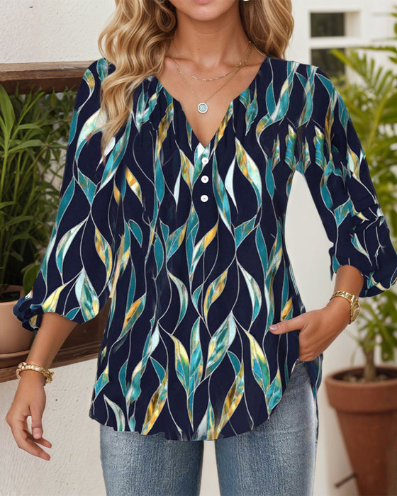 Casual V-Neck Blouse