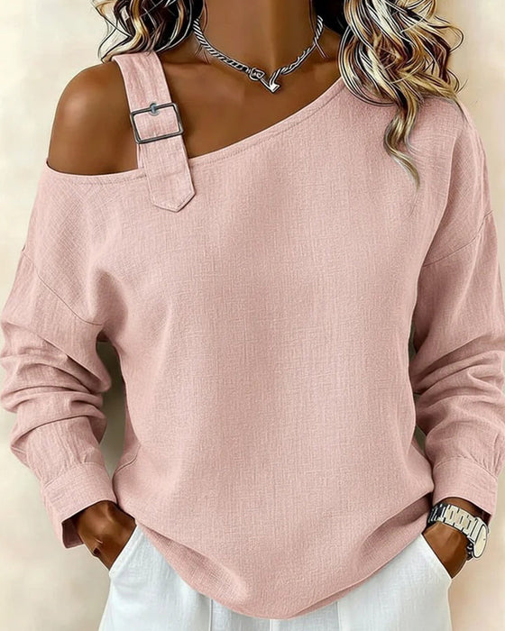 Off-The-Shoulder Sexy Long-Sleeved Top