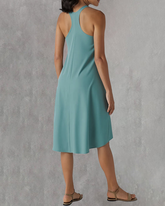 Built In Bra Irregular Sleeveless Vest Dress