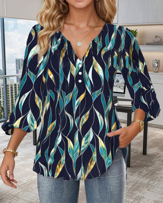 Casual V-Neck Blouse