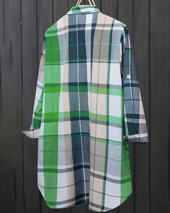Casual Plaid Contrast Shirt