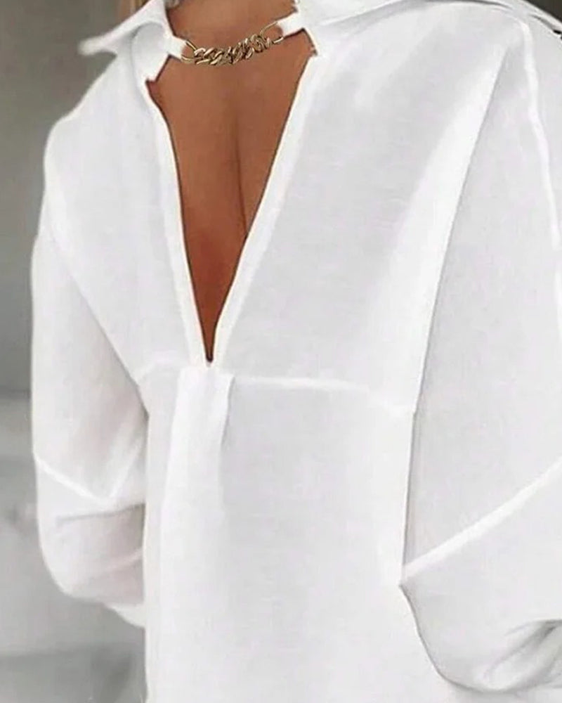 100% Cotton Hollow-Out V-Back Fashion Dress