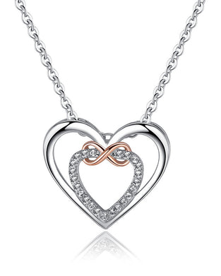 Fashion two-color love necklace