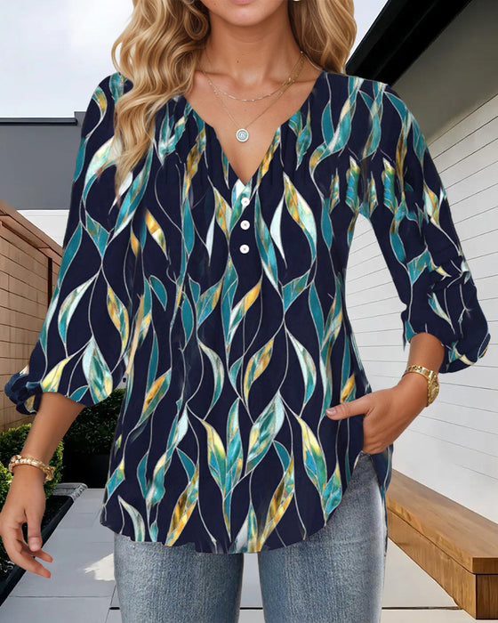 Casual V-Neck Blouse