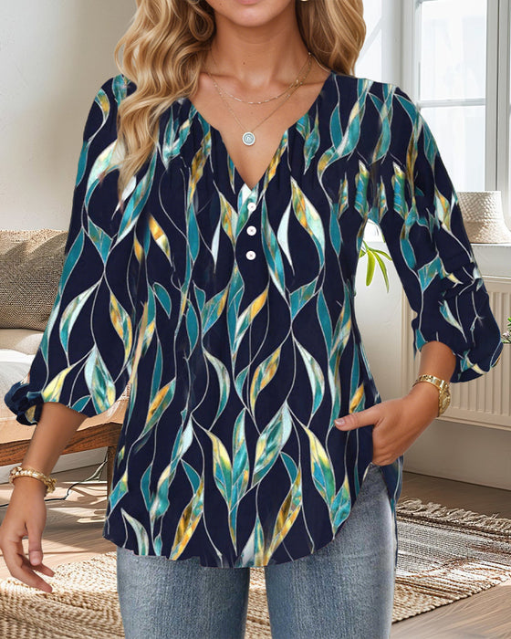 Casual V-Neck Blouse
