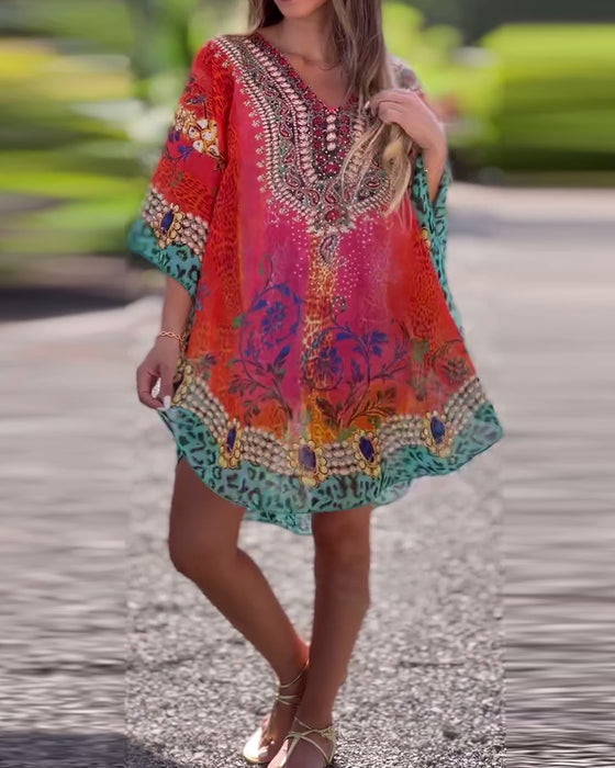 Ethnic Print Blouse