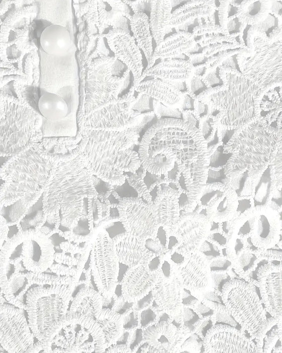 Round Neck Lace Panel Blouse