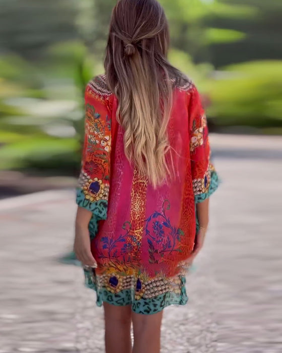 Ethnic Print Blouse