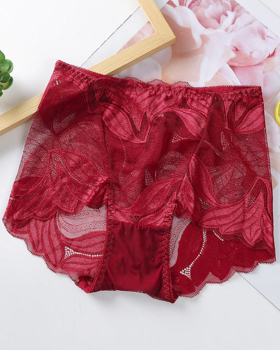 Solid color sexy lace panties